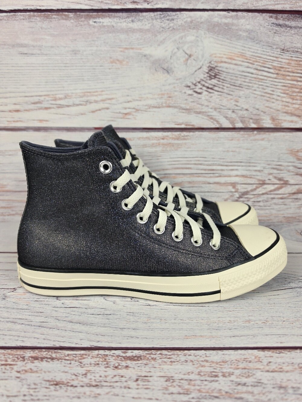 NEW Converse CTAS HI Glitter Sneakers Womens Size 9.5 High Top Sparkle Shoes